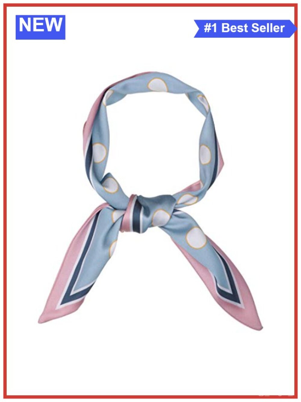 Skinny Ribbon Scarf Polyester Heart Print Handbag Handle Neck Tie